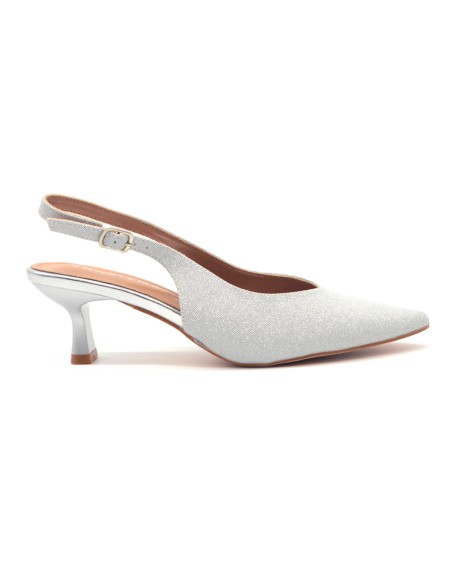 Kharisma slingback in tessuto lurex